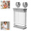 Wall Mounted Knife Holder, RustResistant Iron Rack with Removable Water Pan, NoDrill Installation 1