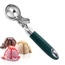 Stainless Steel Ice Cream Scoop Heavy Duty 304 with Ergonomic Lever Handle for Easy Dessert Shaping