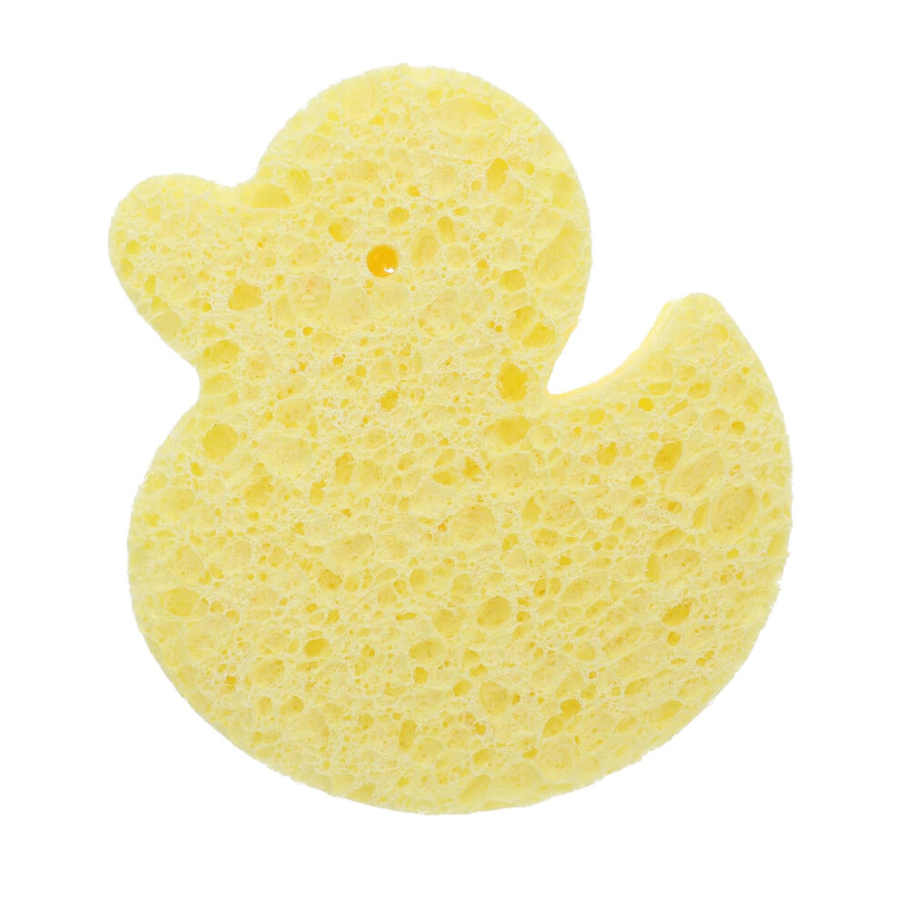 Yellow Cute Cartoon Bath Sponge For Kids Soft Absorbent Gentle Skin Cleansing Shower Sponge