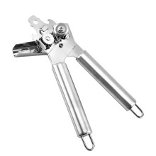 Stainless Steel Manual Can Opener with Ergonomic Grip for Beer and Soda Bottles