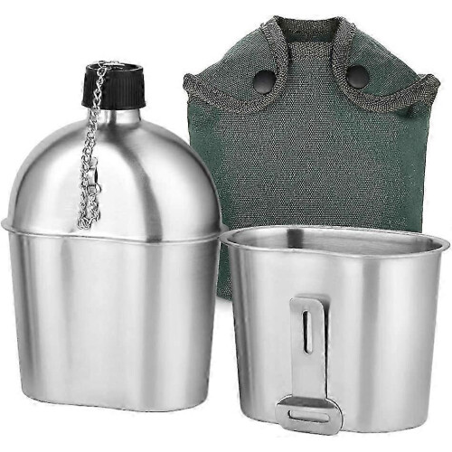 LN-Military Canteen Kit-2τμχ Σετ ποτηριών στρατιωτικής καντίνας από ανοξείδωτο ατσάλι (100