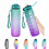 2-Pack-1-l-Wasserflasche mit Strohhalm und Timer Grün-Rosa 1
