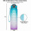 2-Pack-1-l-Wasserflasche mit Strohhalm und Timer Grün-Rosa 5