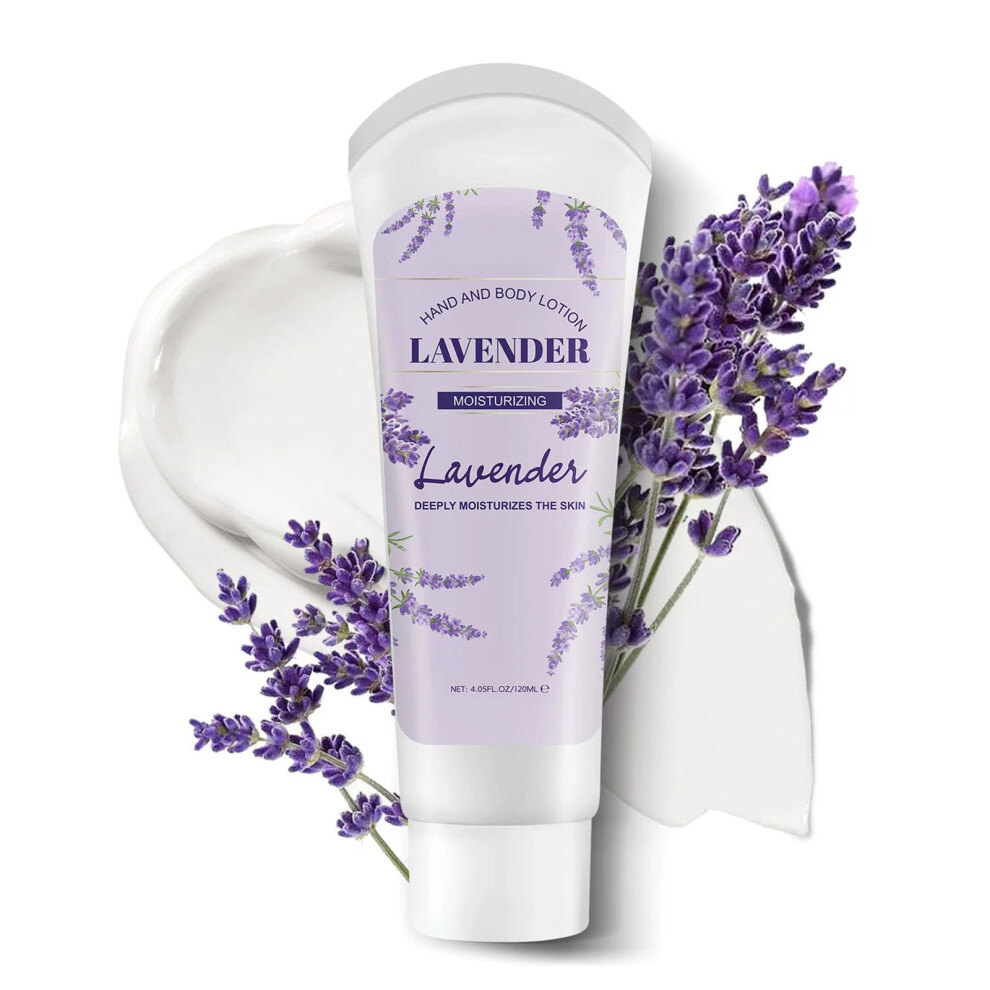 Lavender/Cream Hand For Dry Cracked Skin, Deep Hydration Non Greasy Lotion 120G