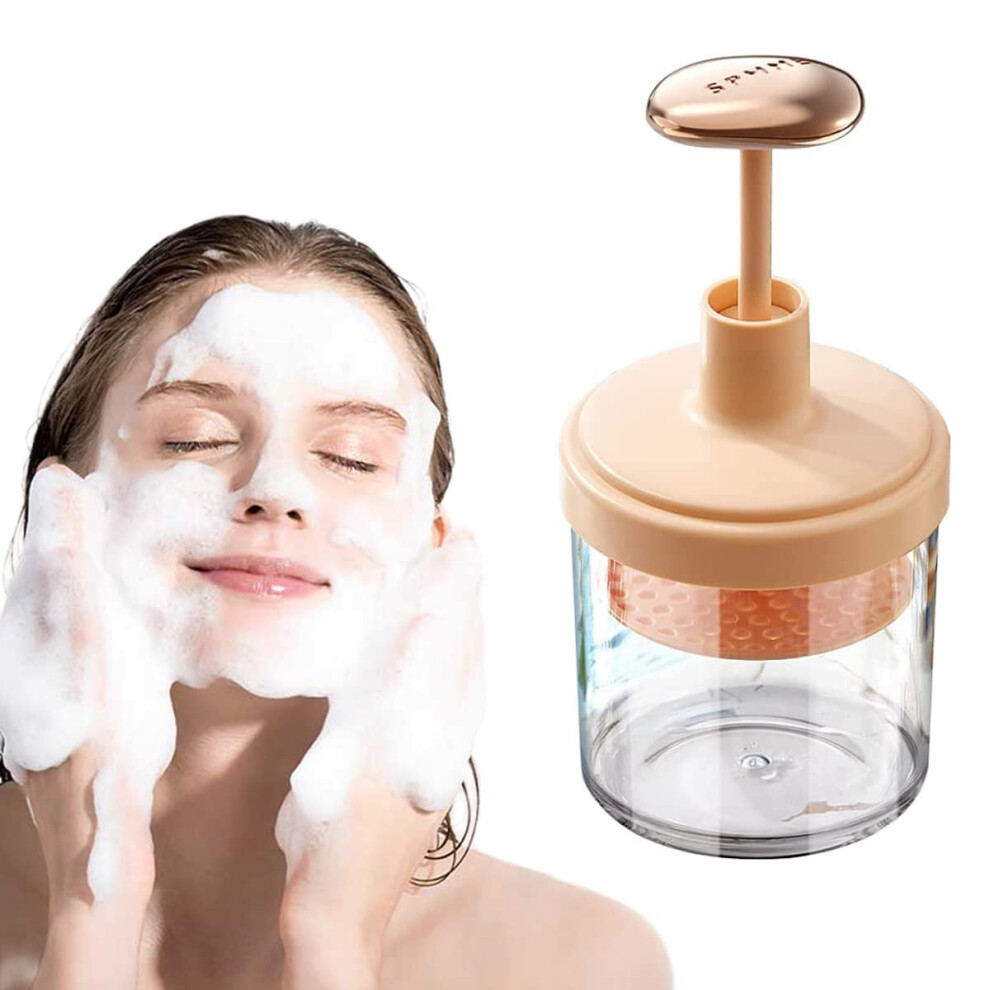 Face Wash Foam Maker Bottle with Press Handle for Rich Gentle Facial Cleanser