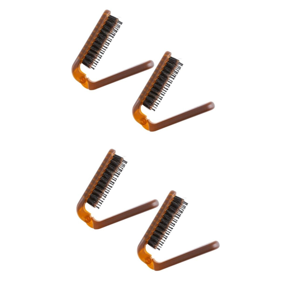 Folding Hair Brush Set with Durable Bristles for Travel, Purse or Bag, Compact Comb for Men and Women