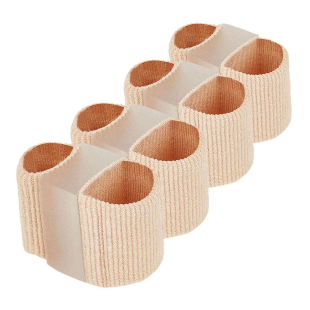 Toe Separator and Straightener 4pcs Comfortable Flexible Fit for Overlapping Toes Reusable Large Spacer