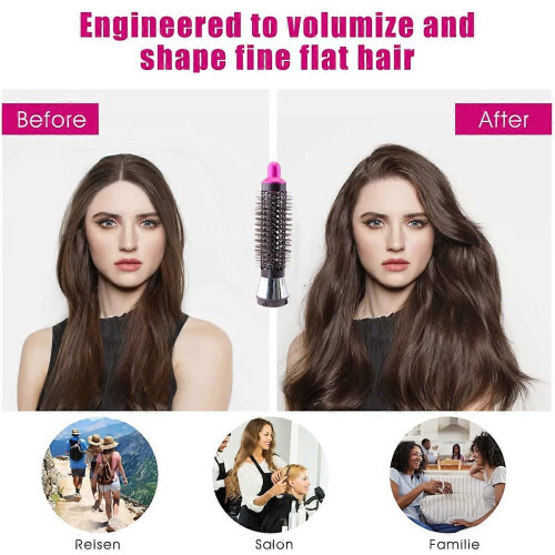 2Pcs Στρογγυλή Βούρτσα Όγκου για Airwrap Hair Styler Limp Flat Hair Volumizer Attachment Tool A 1