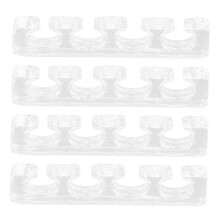 2 Pairs Reusable Silicone Toe Separators for Pedicure, Soft Gel Spacers for Nail Care