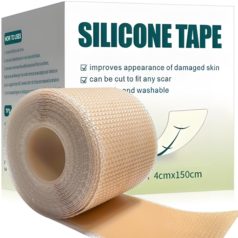 Silicone Scar Tape Medical Grade Reusable Transparent Sheets for Surgical Burn Acne Keloid Scars 1.65x59.8in