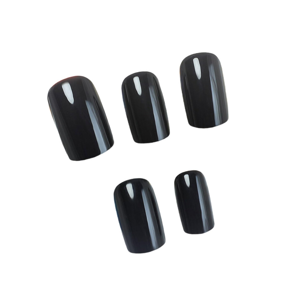 Press On Nails French Tip Square Full Cover Acrylic Fake Nails Reusable Salon Style