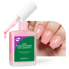 Nail Strengthener for Thin Nails, 6 in 1 ProteinEnriched Nail Hardener Nude Pink 15ml