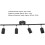 LED Ceiling Track Lighting 4Light Matte Black Adjustable 330 Spotlights Foldable for Kitchen 2