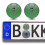 Εγκεκριμένα από την TUV 3D Gel Badges για Πινακίδες Κυκλοφορίας-2Pcs 3