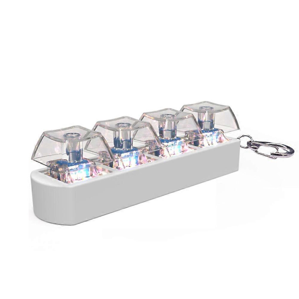 4Keys Keyboard Keycaps Fidget Toy Stress Relief Diy Keycaps Toy Keyboard Caps Finger Button Fidget Finger Keycaps A White 6935161588668