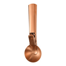 Ice Cream Scoop and Cookie Dough Scoop Stainless Steel with Trigger, Ergonomic Grip Rose Gold