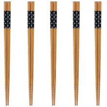 Japanese Wooden Chopsticks Set 5 Pairs 23cm EcoFriendly Made in Japan Comfortable Grip