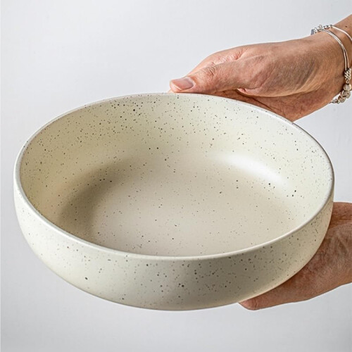 Vintage Large Capacity Ceramic Salad Bowl for Kitchen and Fruit Serving 1