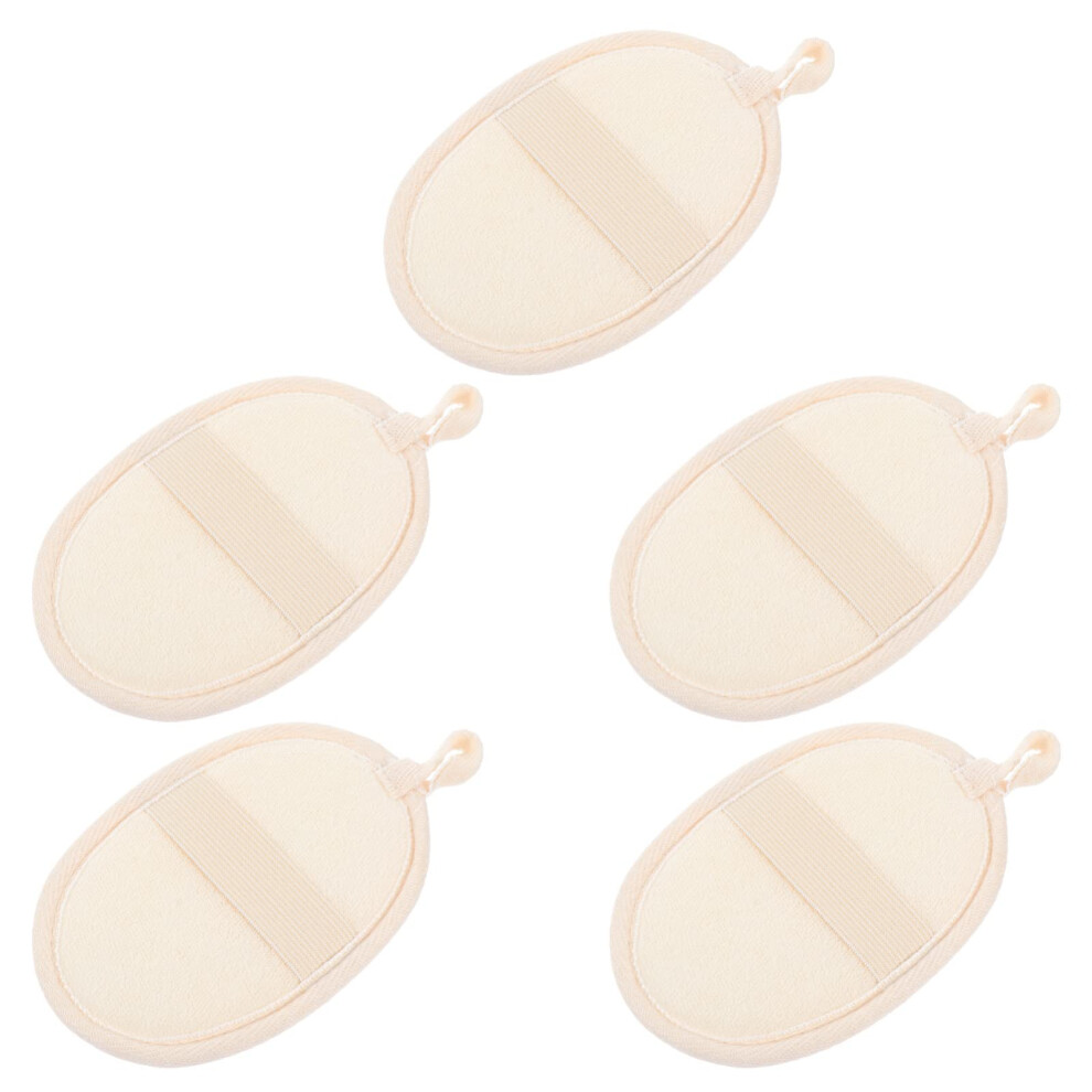 5pcs Natural Loofah Bath Towels for Effective Skin Exfoliation and Back Scrubbing