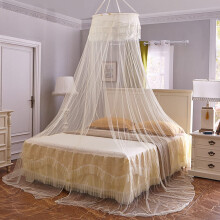 Mosquito Net Bed Canopy for Double and Single Bed with Elegant Dome Design and Ceiling Hook