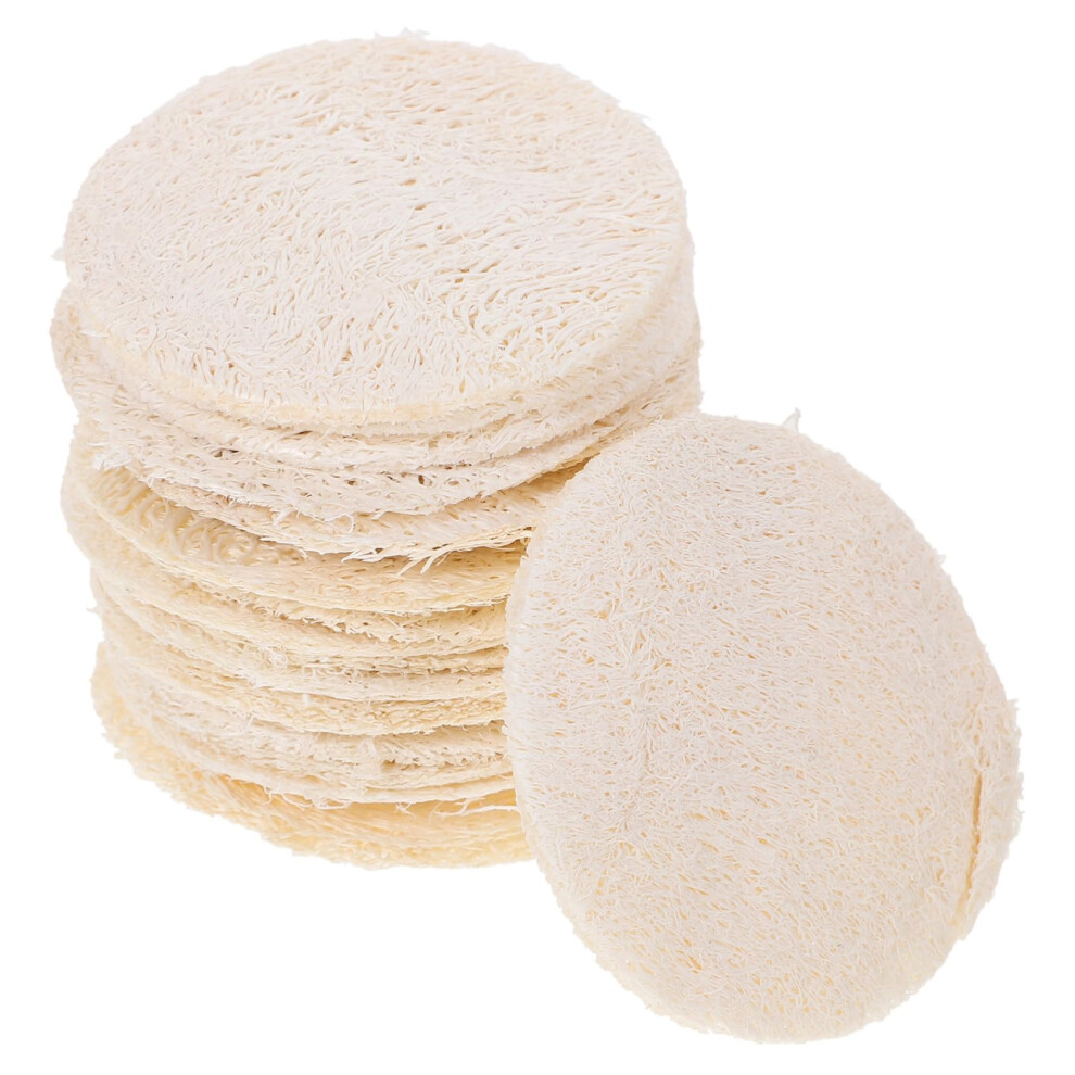 18pcs Natural Loofah Sponge Exfoliating Scrubbers for Face and Body Gentle Travel Pads