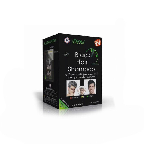 10PCS Dexe sort hårshampoo 5-min instant hårfarve til mænd kvinder sort farve NYT 2