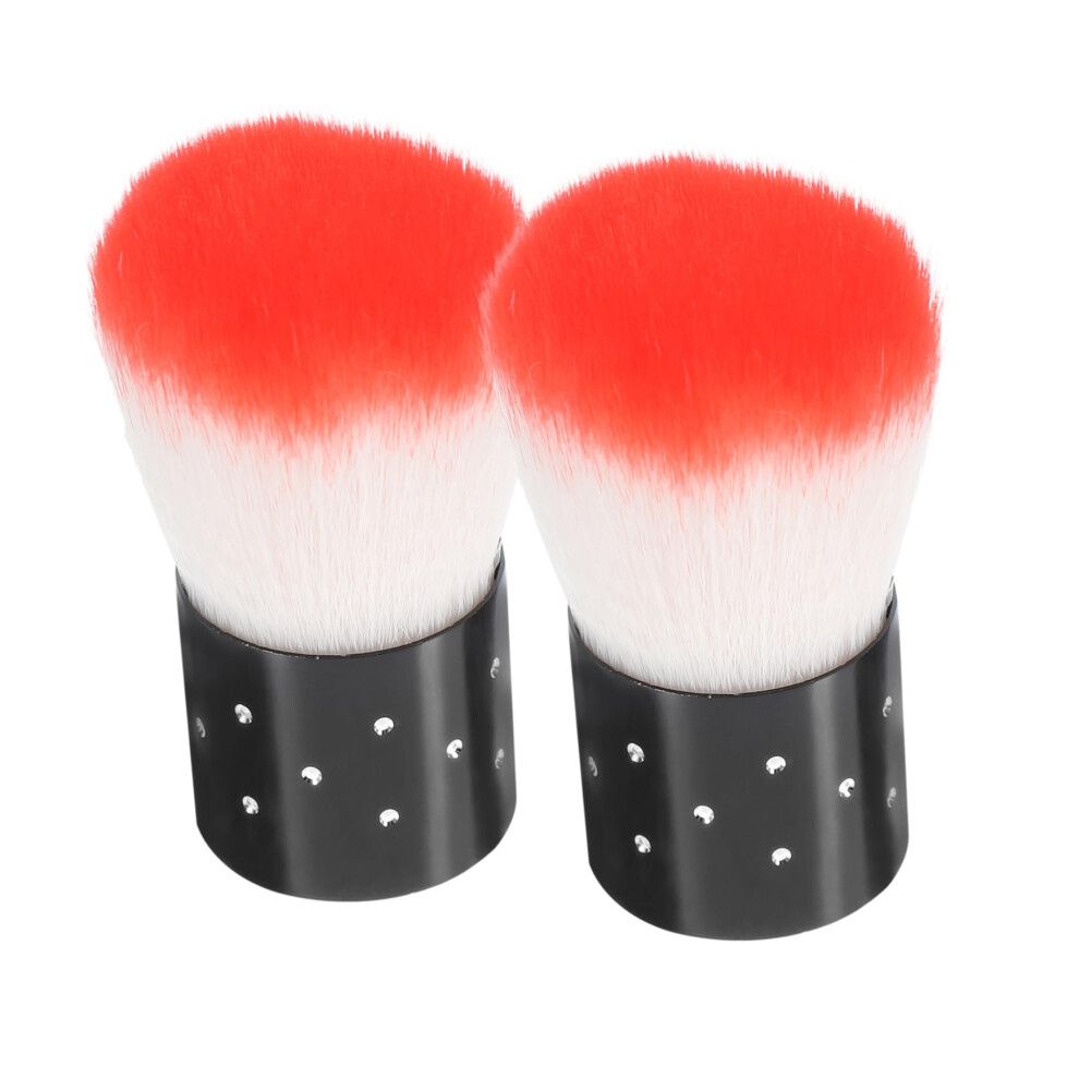2pcs Nail Dip Powder Brush Set for French Manicure with Precise Dust Removal and Ergonomic Grip