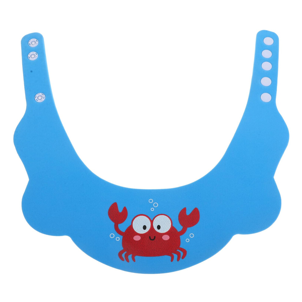 Adjustable Baby Shampoo Cap with Soft Silicone Face Shield, Cute Cartoon Toddler Shower Visor for Hair Washing