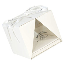 Clear Square Cake Carrier with Handle, Transparent Cake Storage Box for Parties and Afternoon Tea
