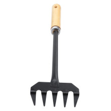 Ergonomic Garden Hand Rake for Soil Loosening and Tough Ground Cultivation Small Lawn Rake
