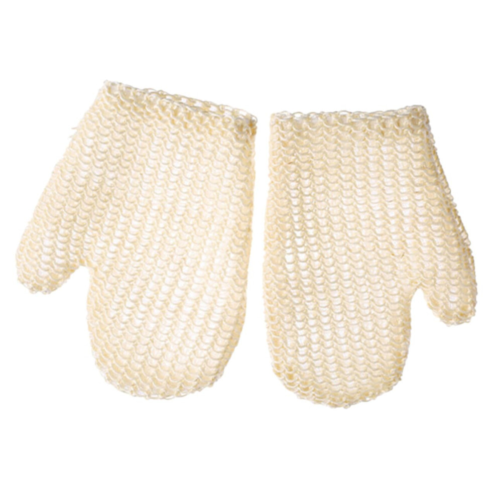 Exfoliating Bath Mitts 2pcs Sisal Body Scrubber Gloves Deep Cleansing for Relaxing Showers Adults