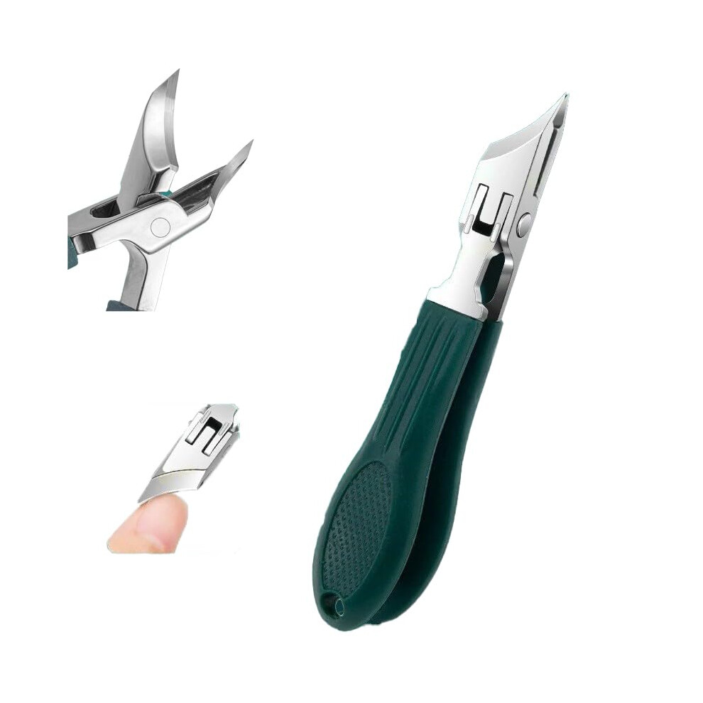 Nail Clippers for Thick Toenails with Splashproof Wide Blades and 25 Beveled Edge for Seniors