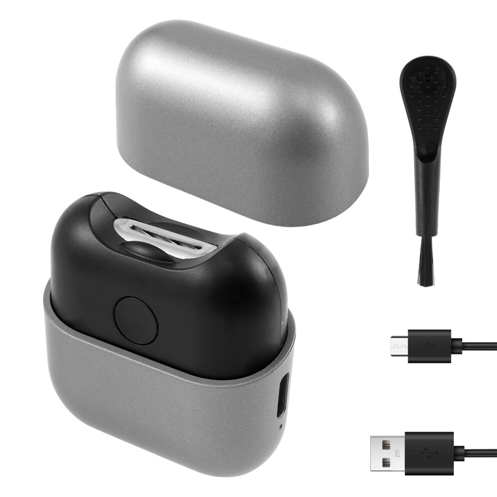 Electric Nail Clipper With Led Usb Rechargeable Nail Grinder, Safe Trimmer For All Ages, Light/Black