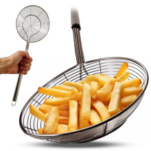 Stainless Steel Spider Strainer Skimmer Spoon with Long Handle for Frying Pasta and Cooking
