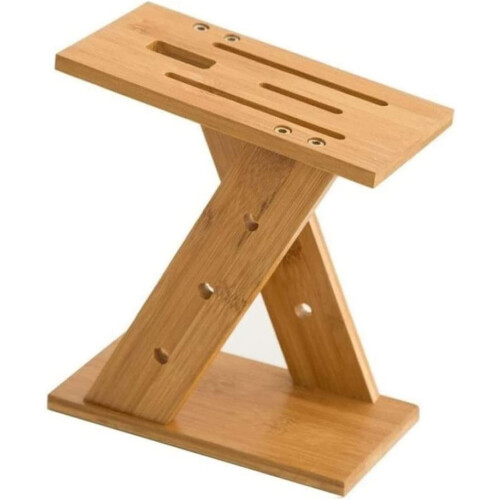 Modern Knife Block Universal Holder with Scissors Slot EasytoClean Kitchen Storage Rack