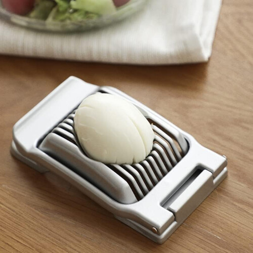 Stainless Steel Egg Slicer with Even Slice Precision, MultiFruit Cutting, Durable Kitchen Gadget 1