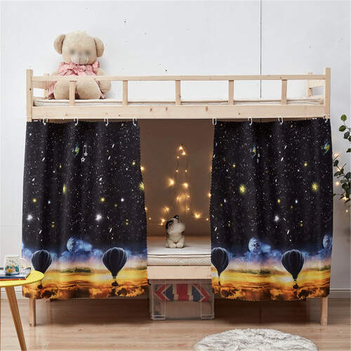 Bunk Bed Curtain Set for Bottom Loft, Privacy Protection and Light Blocking, Breathable Fabric