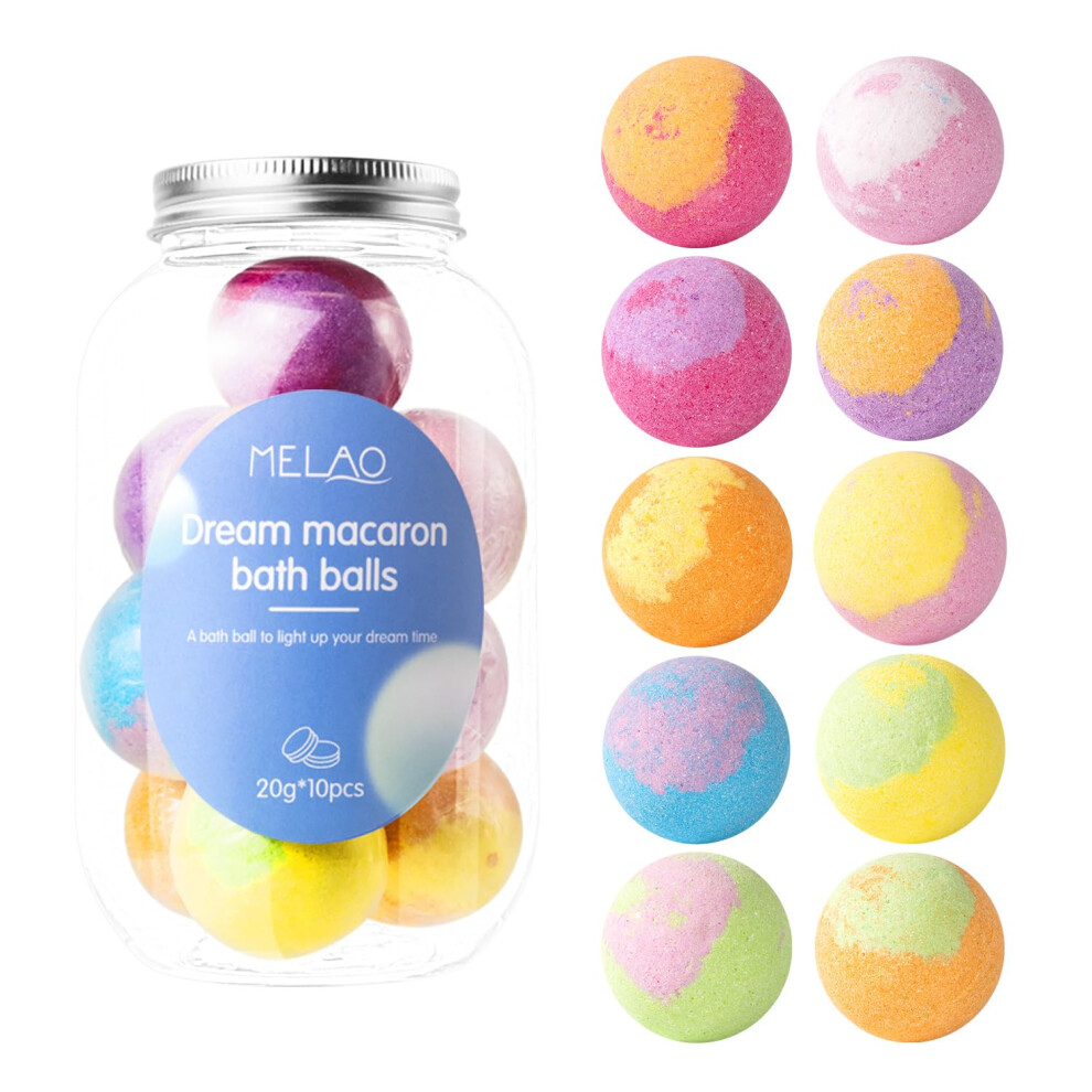 Bath Bombs Set with Essential Oils  Relaxing Aromatherapy Gift for Women, Colorful and Moisturizing