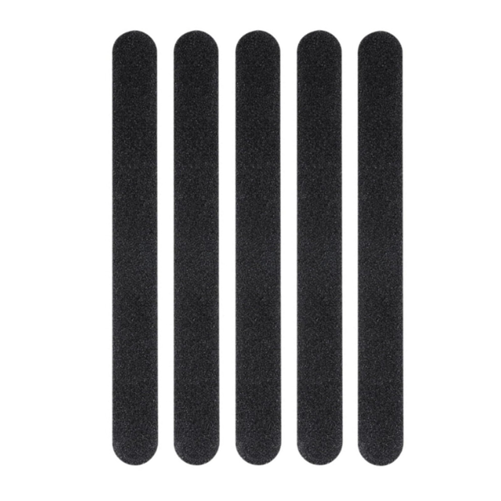 Black Professional Nail Files 100/180 Grit, Doublesided Emery Boards Pack Of 10 For Manicure
