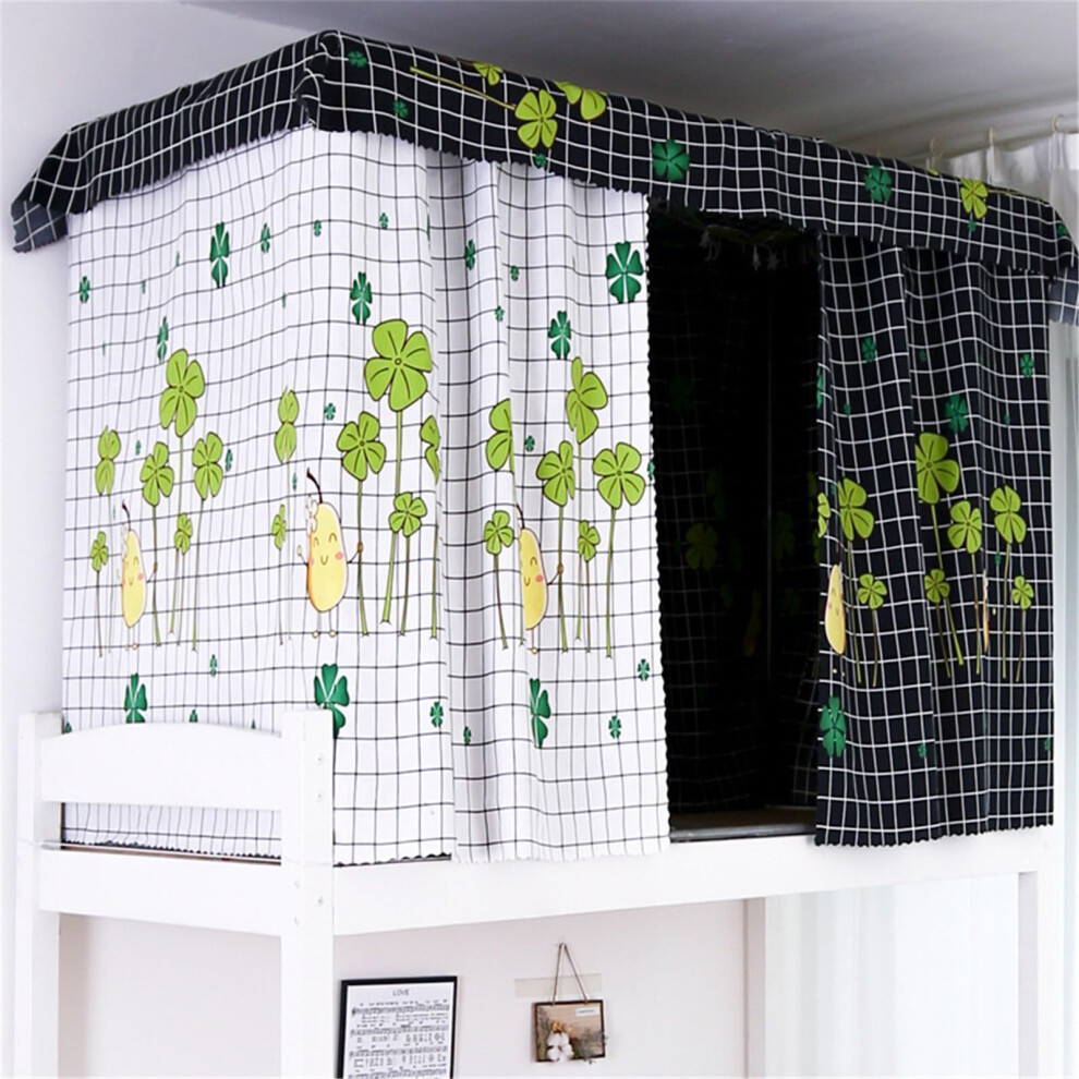 Bunk Bed Blackout Privacy Curtains Set For Loft Beds, Breathable Blocking, Pear C Light
