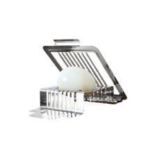 Stainless Steel Egg Slicer with Ergonomic Handle for Hard Boiled Eggs, Dishwasher Safe Cutter