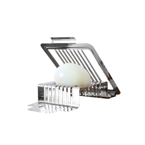 Stainless Steel Egg Slicer with Ergonomic Handle for Hard Boiled Eggs, Dishwasher Safe Cutter