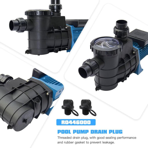 2 Pack Pool Pump and Heater Drain Plug with ORing R0446000 for Zodiac Jandy Legacy LRZE LRZM 1