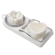 Stainless Steel Egg Slicer and Cutter, ThreeinOne Design with Dual Cutting Modes, White