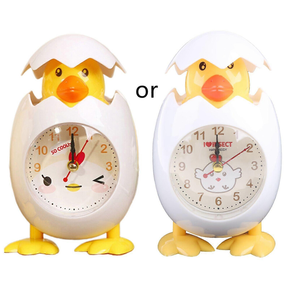 (As Show, One Size) Cartoon Cute Alarm Clock Chicken Duck Egg For Shell Shape Quartz Movement Alarm Clocks Student Bedroom Desktop Decoratio 3242242618378