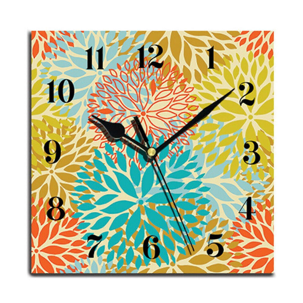 (As Show, 6) Silent Non-Ticking Wooden Wall Clocks Battery Operated Country Retro Rustic 3364096786338