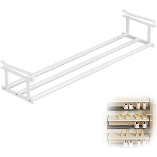 Cabinet Organizer Adjustable Telescopic Under Shelf Storage Rack Rust Resistant for Kitchen Closet