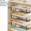 Cabinet Organizer Adjustable Telescopic Under Shelf Storage Rack Rust Resistant for Kitchen Closet 4