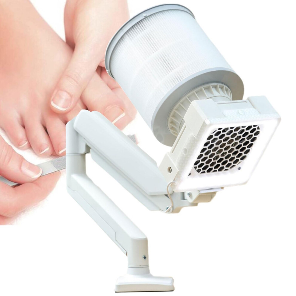 Professional Nail Dust Collector With Suction, Reusable Filter, Adjustable Table Mount For Manicure Pedicure 9070919422102