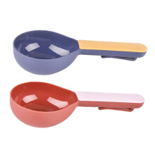 Pet Food Scoop with Clip for Cats and Dogs, Ergonomic Handle, Accurate Portion Control, 2pcs
